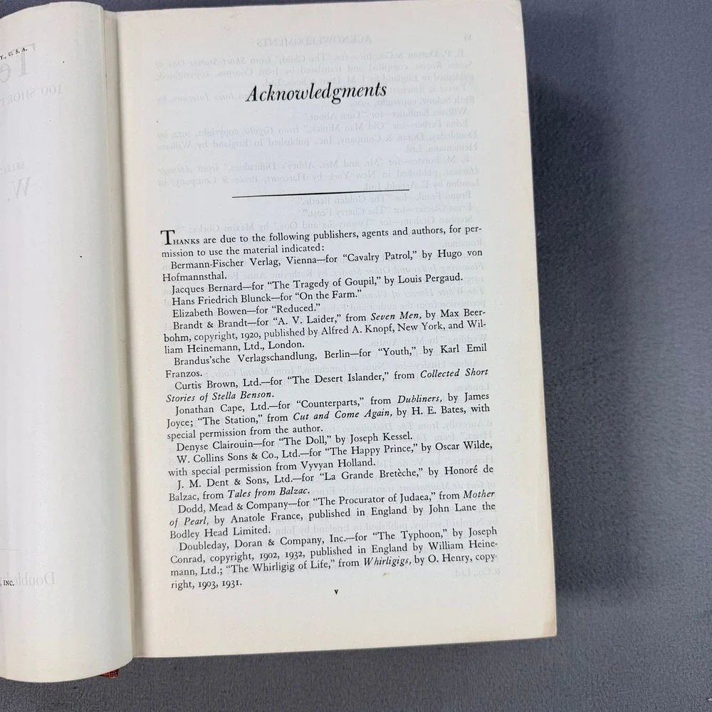 W. Somerset Maugham Tellers of Tales Hardcover 1940 Anthology Stories Fiction